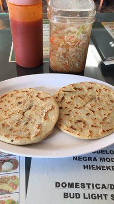 Cheese and beans pupusas