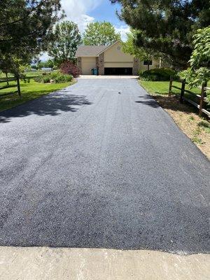 Resurface of existing asphalt driveway