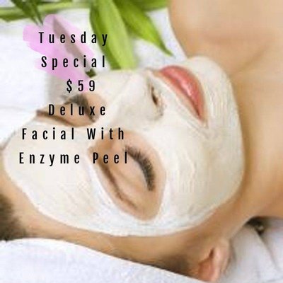 DELUXE FACIAL WITH ENZYME PEEL FOR $59