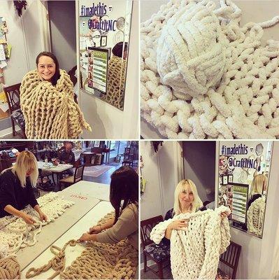 Chunky Knit Blanket classes to book for you and a friend