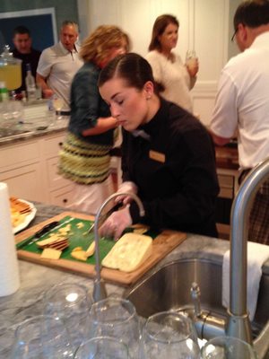 Captain Alexis doing light food prep, yes, we do that.