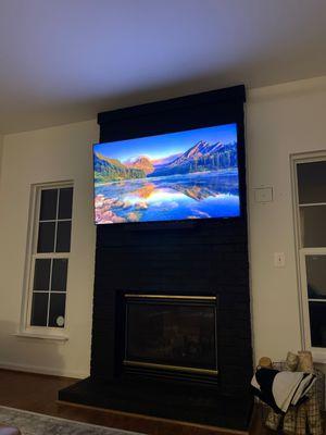 TV over fireplace