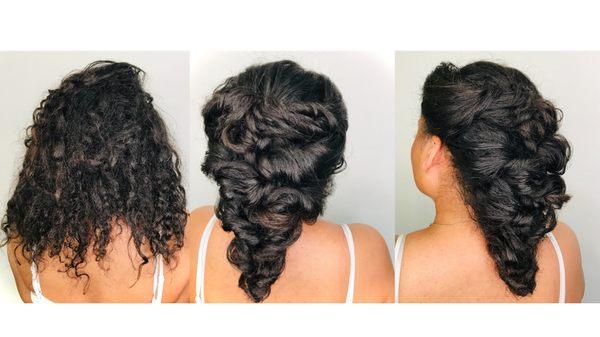 Before & After Mermaid Updo