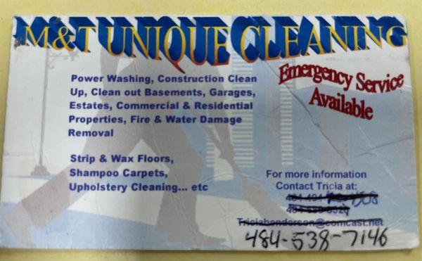 M &T Unique Cleaning Service