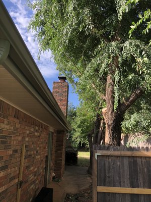 Trimming over roofline and chimney