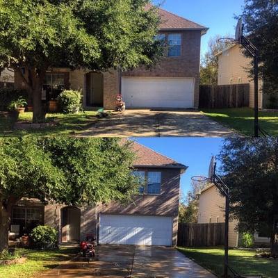 Pressure wash driveway