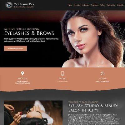 Eye Lash & Brow Service Website