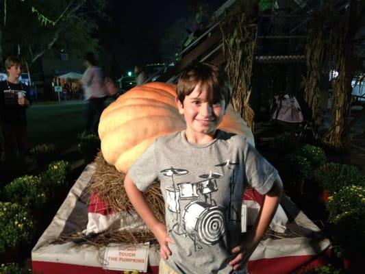 Ian and the 1st place pumpkin