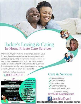 Jackie's Loving and Caring in Home Private Services