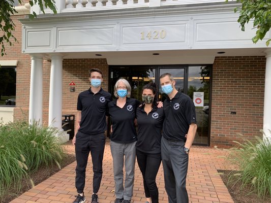 Our 4 great Physical Therapists!
  Left to Right:
  Martin Wawszkowicz, Karin Peterson, Jill Lipari, Rick Richardson