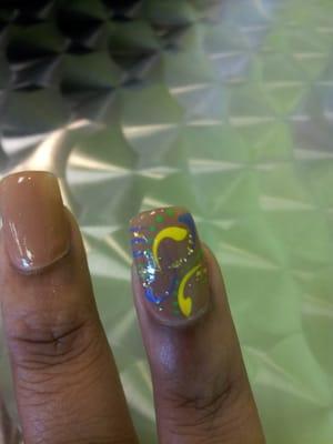 Another mardi gras theme nail design