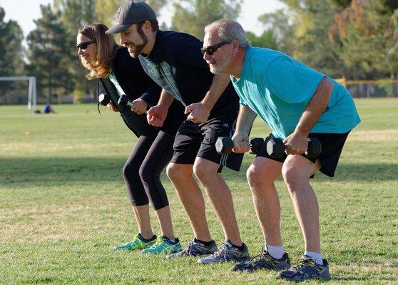 Personal trainer photo session at the park