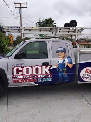 When you see this truck don't forget to call (951)353-COOL for all your a/c or heating needs