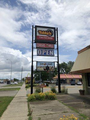 The sign on front sign on M-153.