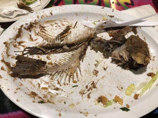 As you can see, I liked the Fried Fish. It had lots of bones but they weren't hard to pick out. This was the freshest fish I've ever eaten.