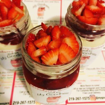 The Strawberry Cheesecake topped with fresh strawberries is a best seller.