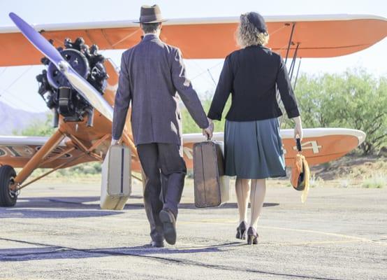 Vintage photoshoot with the 1940 Waco biplane