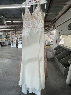 Wedding gown dry cleaning