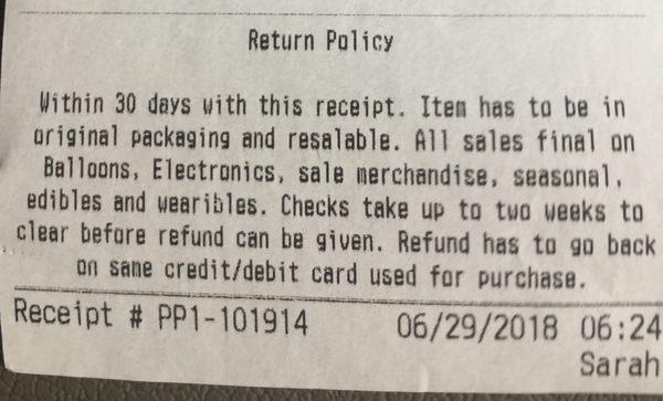 Return Policy