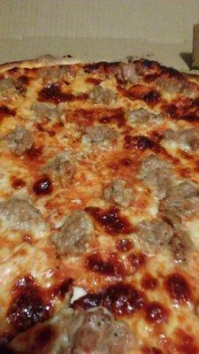 cheese and sausage pizza