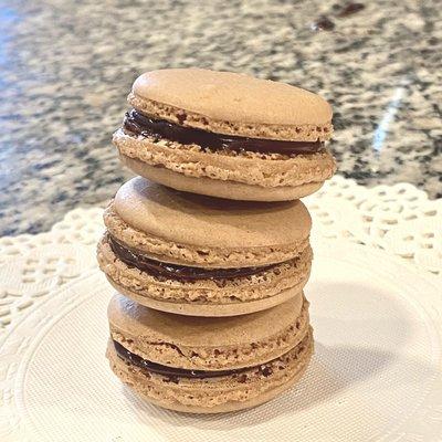 Dark Chocolate Macarons