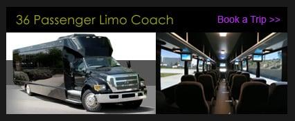 36 Passenger limo Bus elegant and comfortable.