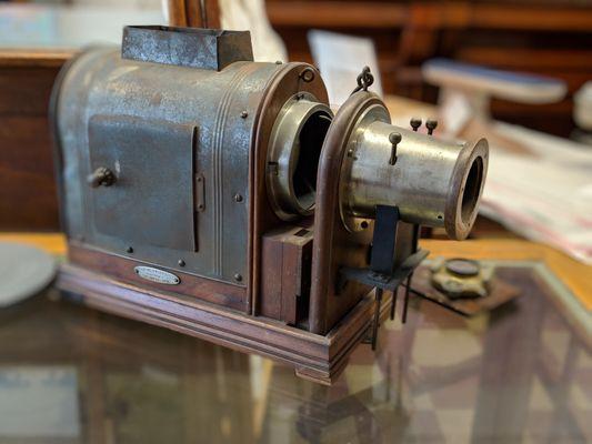 An early movie projector.