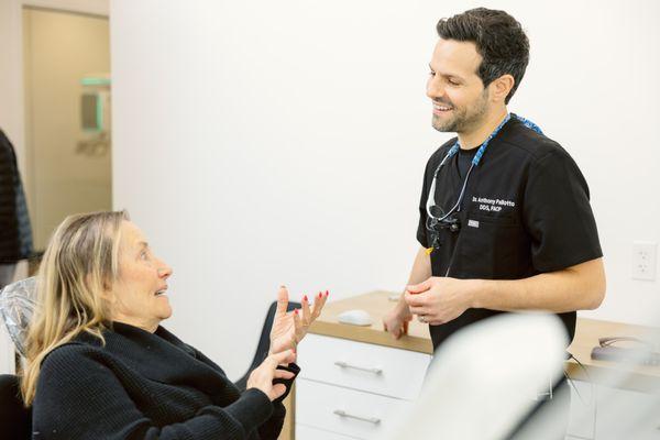 Dr. Anthony Pallotto and female patient