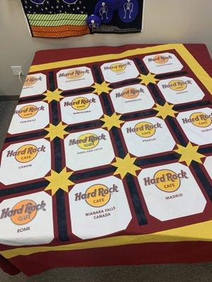 International Hard Rock Cafe T-Shirt Quilt