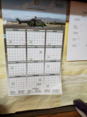 Monthly calendar