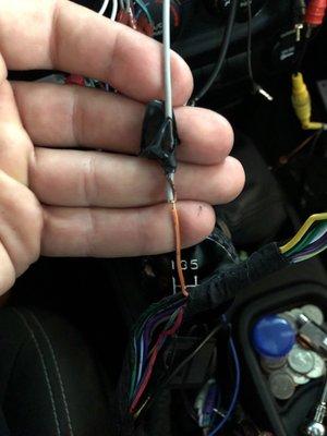 Wiring just twisted together and taped