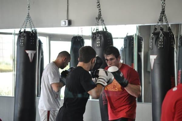 UFC fighter Amir Sadollah sparring