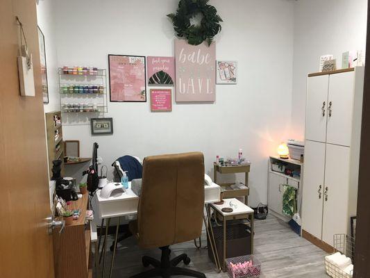 Here is my Nail Studio! I am the first room to your right once you enter Eye Candy Beauty + Boutique!