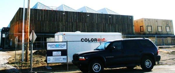 New Greensburg School under construction, Greensburg, Kansas.