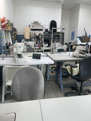 Work area, demonstrating our various industrial machines