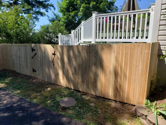 Wood fence