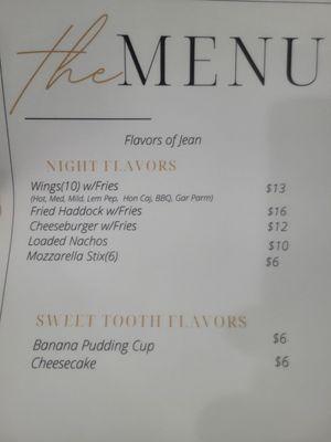 Night Menu