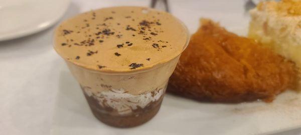 The Coffee mousse over crispy phillo