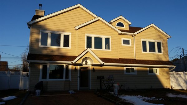 Double dormer, addition over garage conversion, addition over back extension. Roofing, siding, windows, bathrooms, kitchen, all finishings.