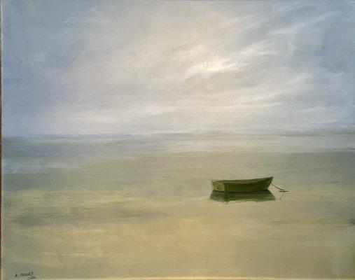 "On the Bay" 32 x 40 Oil on Canvas by Anne Packard