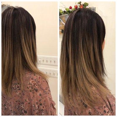 Light ash blonde balayage