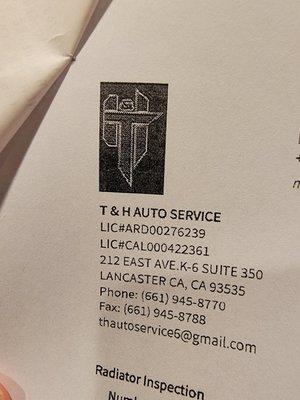 T & H Complete Auto Service