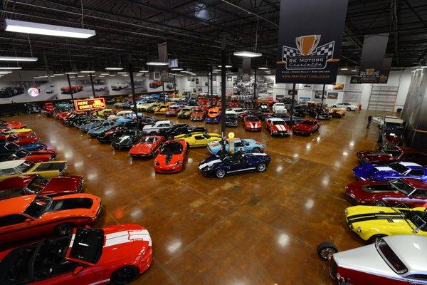 Our showroom houses the finest collection of Classic and Performance Cars in the Industry