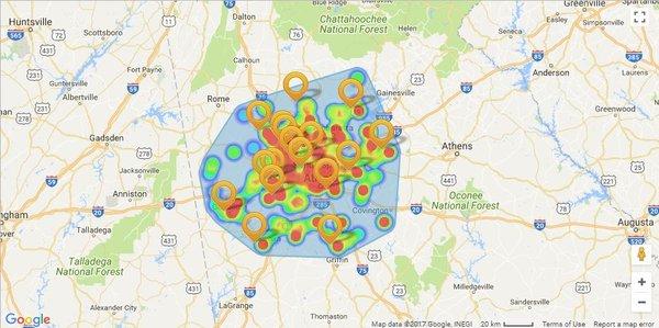 Service Area - Greater Atlanta Metro Area