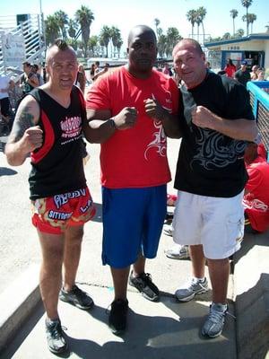 Walter Michalowski owner of Sityodtong and Rick "The Jet' Roufus 10 Time Kickboxing Champion at the K-1 Open tryouts with Coach D.