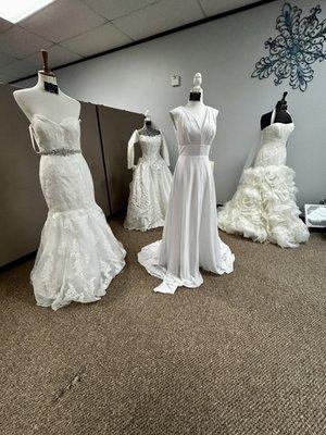 Part of the wedding dress offerings