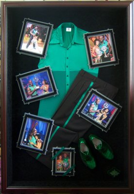 "Dancing with the Stars" outfit worn by Emmitt Smith during season 3, and framed by Wiser Designs Custom Framing.