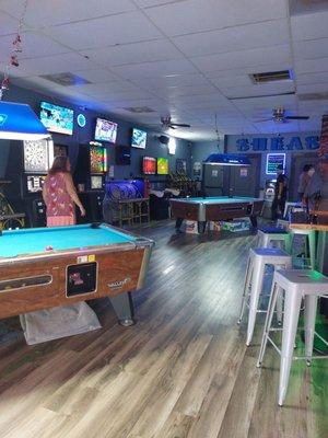 The rec area of this great little bar!