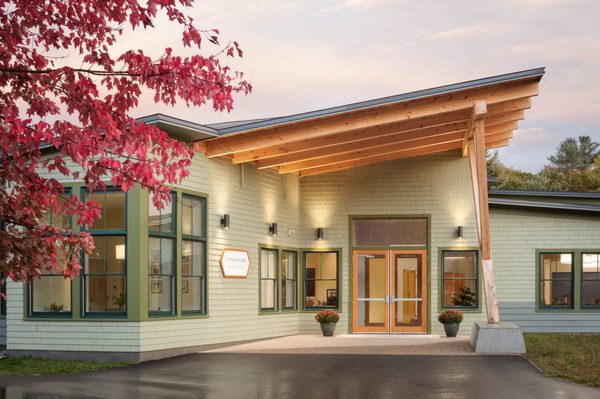 Entrance to Community Hall at Maine Coast Waldorf School