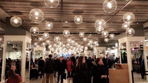 Inside of Revival Food Hall... expect a wait